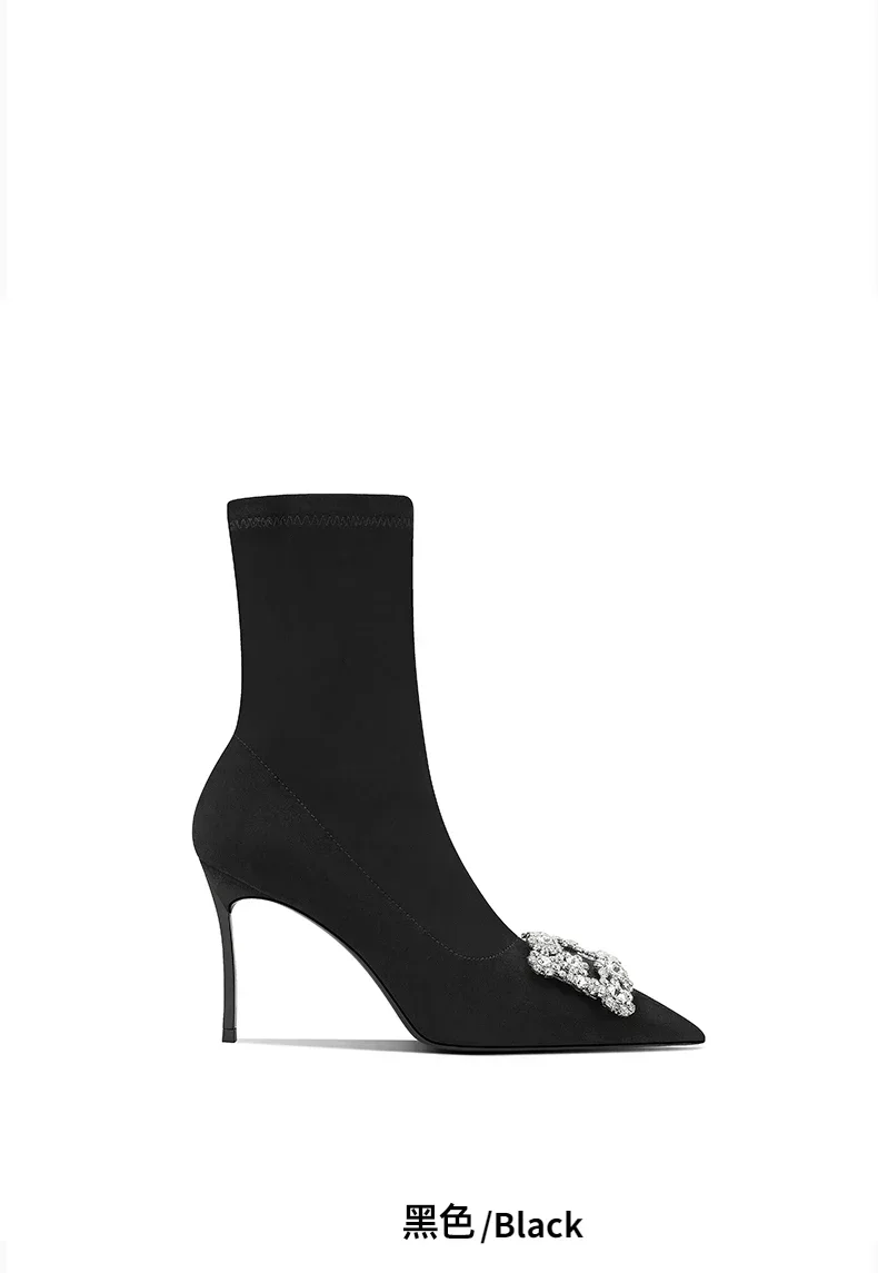 

Осенние женские туфли на шпильке с острым носком, модные ботильоны винно-красного цвета, подарок