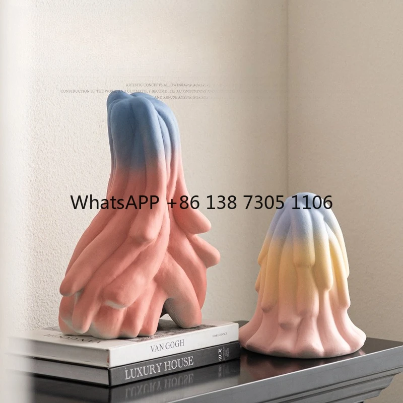 

Creative special-shaped ceramic multicolored mud high-end home soft decoration jewelry model room art pendulum