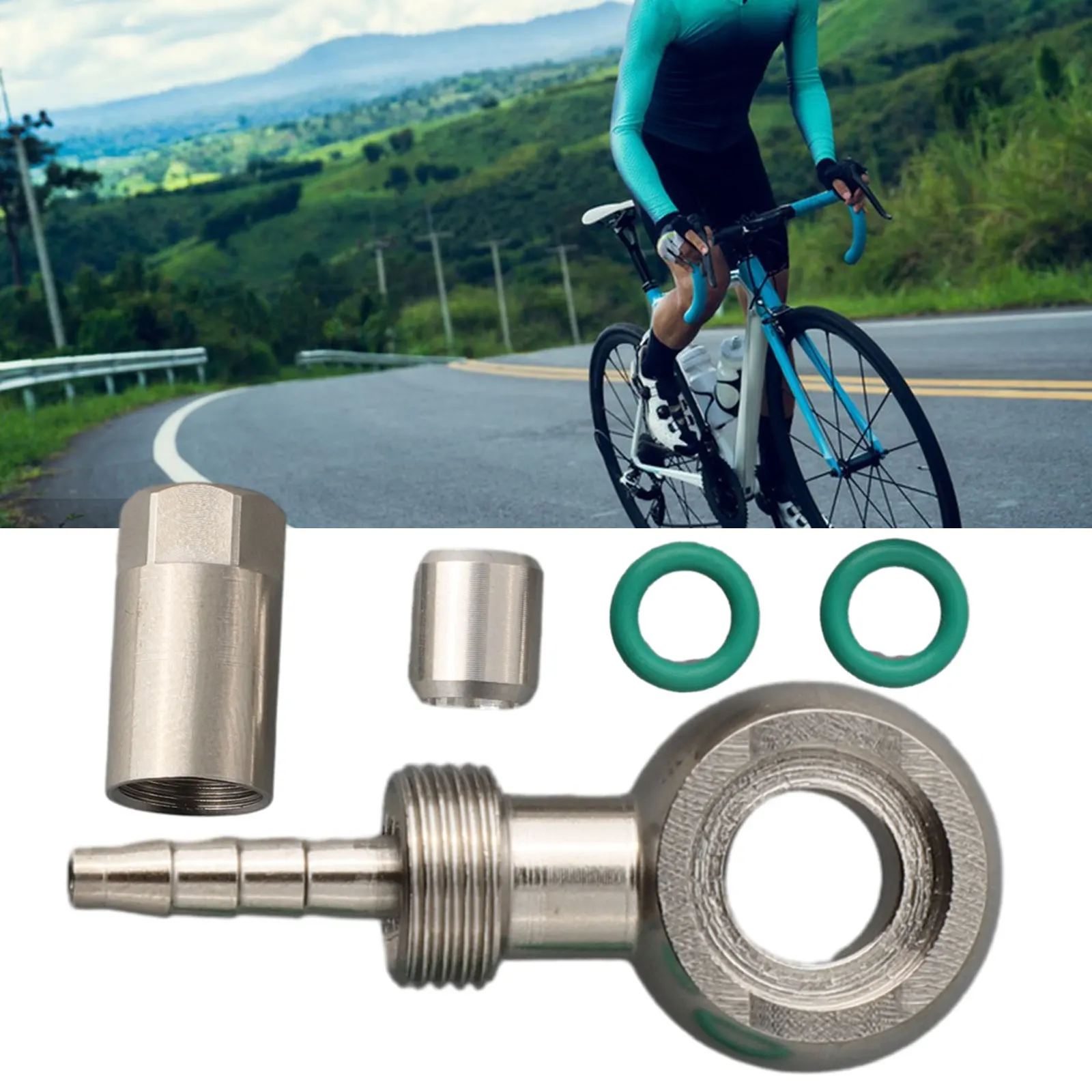 

1 Set Hydraulic Hose Fitting Insert For Magura MT4 MT6 MT8 MT5 MT7 Silver Metal Mountain Road Foliding Bike Accessories