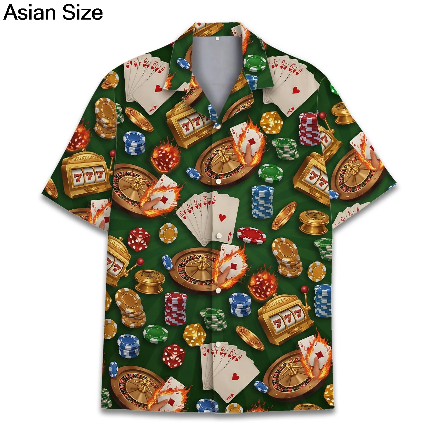 

Poker Hawaiian Shirts Gambling Shirt Blackjack Short-sleeve Button Down Shirt Gift For Casino Lover Las Vegas Trip Casino Shirt