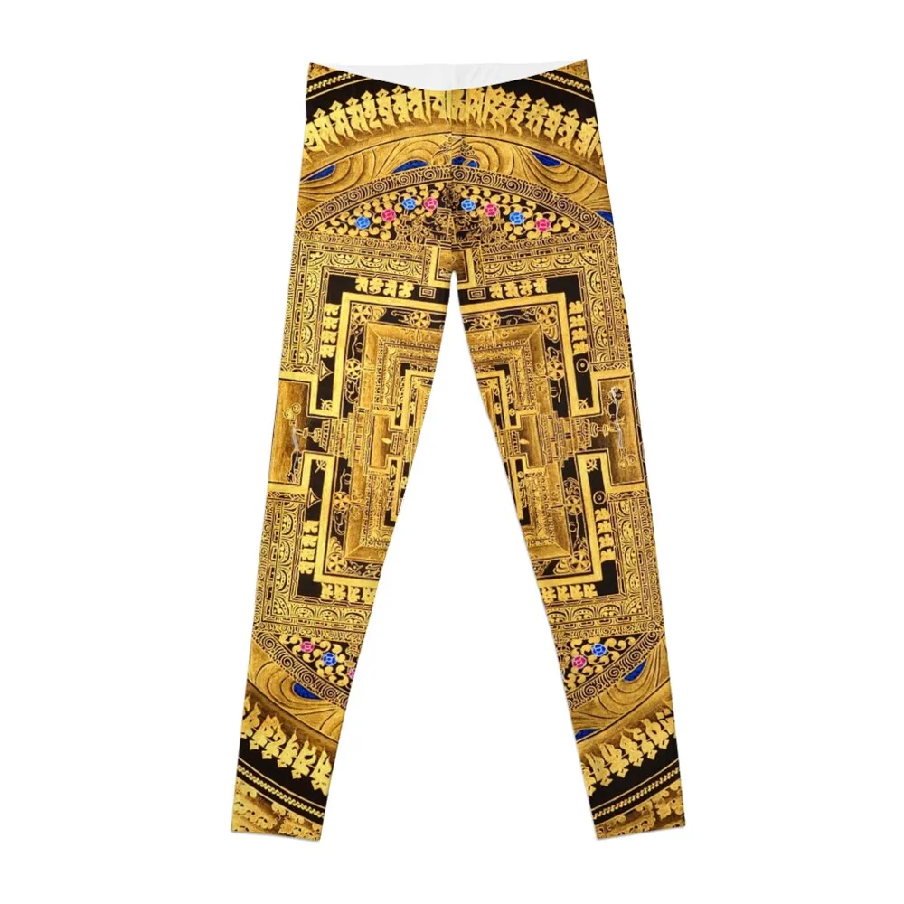 

Buddhist Mandala Golden OM 40 Leggings sporty woman push up flared Womens Leggings