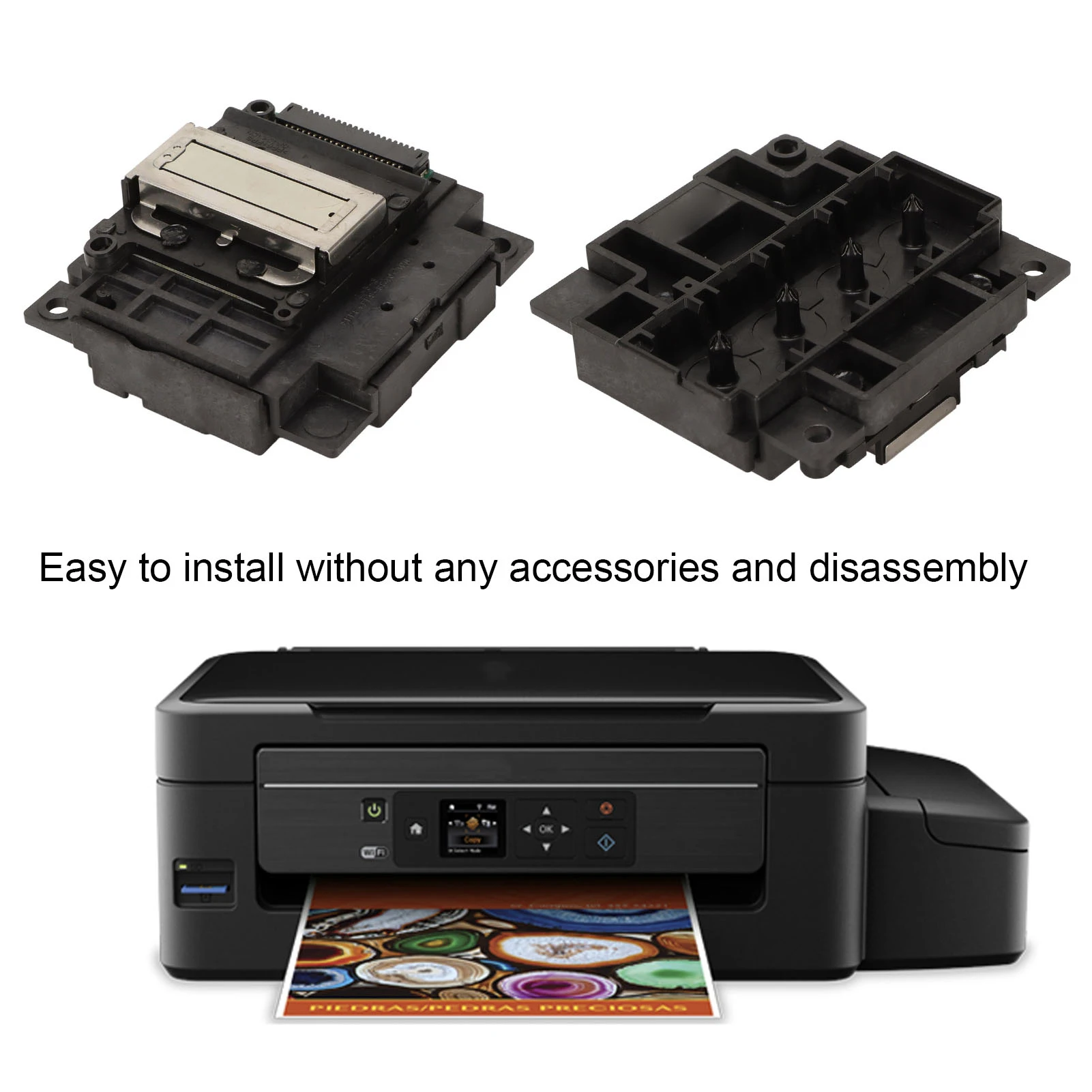 Fashion L301 Color Printhead Strong ABS Housing Smoothly Inkjet Clear Print ME401 Printhead for L300 L303 L351 L355 L210 ME303
