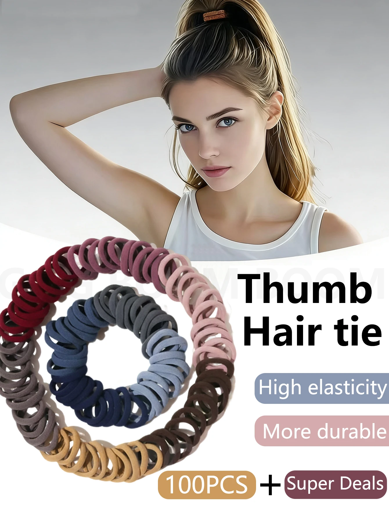 

100 Seamless, High Elasticity, Durable Korean Style Hair Accessories with Elastic Bands Suitable for Daily Use