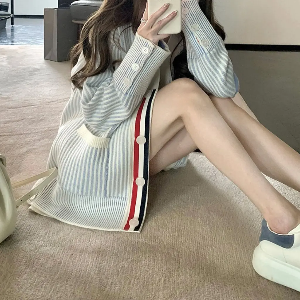 

Milk Fragrance Baby Fried Chicken Love Heavy Industry Dense Woven Spring Autumn Knitted Large Cardigan Women's Fashion Top