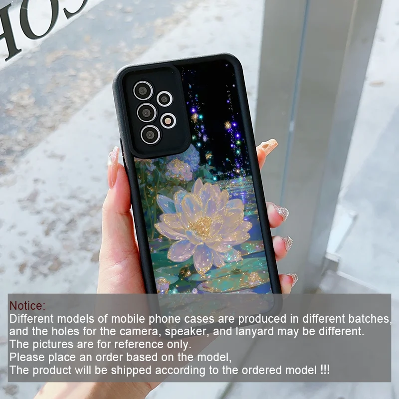 حافظة هاتف أنيقة مطبوعة على شكل زهرة اللوتس لهاتف Xiaomi 17 PRO MAX 15T Pro 15 Ultra 14 T 13 12 T 11 Lite 5G غطاء ناعم من الزهور Fundas