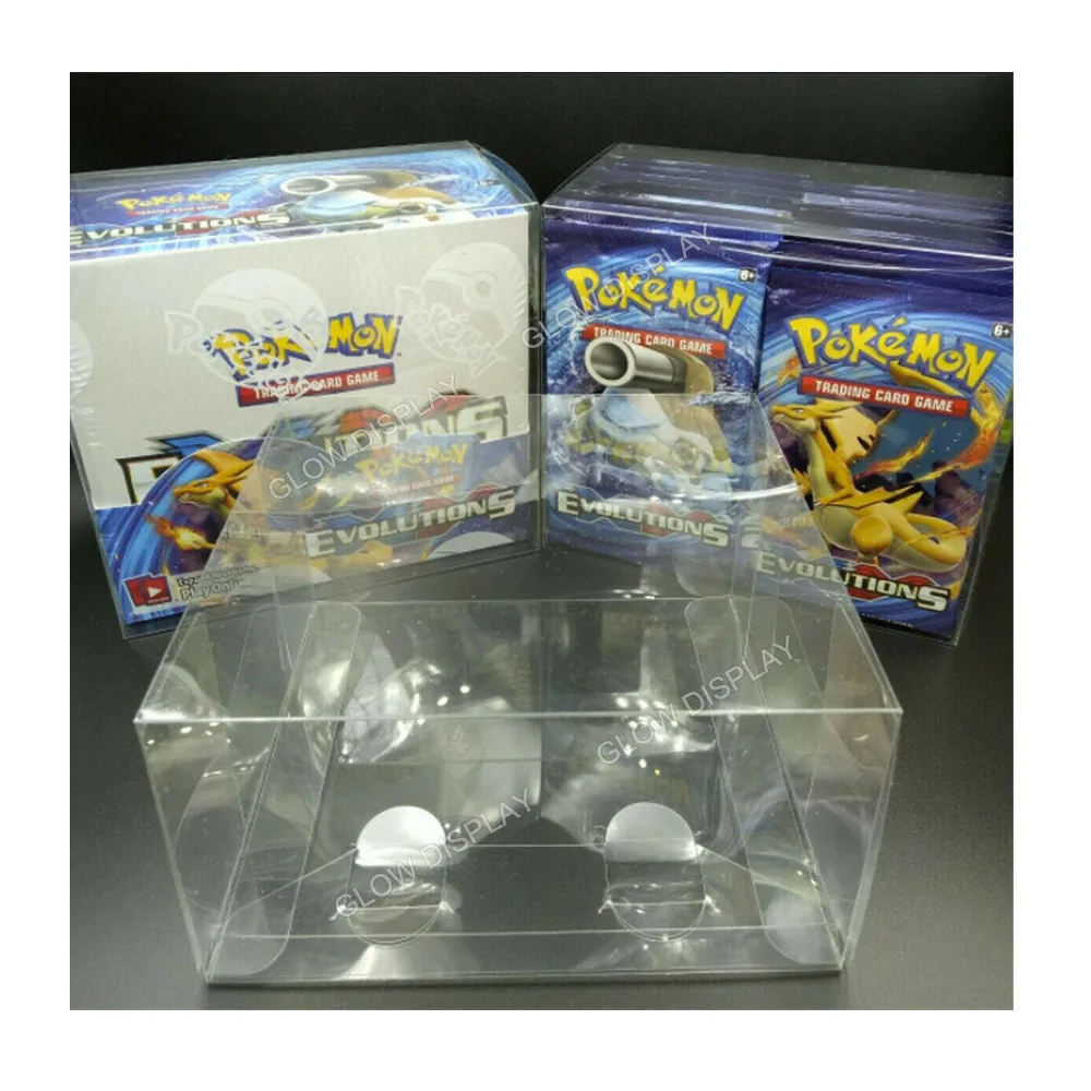 10 Pieces Dustproof PVC Booster ETB Box Clear Plastic Protector Case Card Protective Display Showcase for Pokemon Booster Box