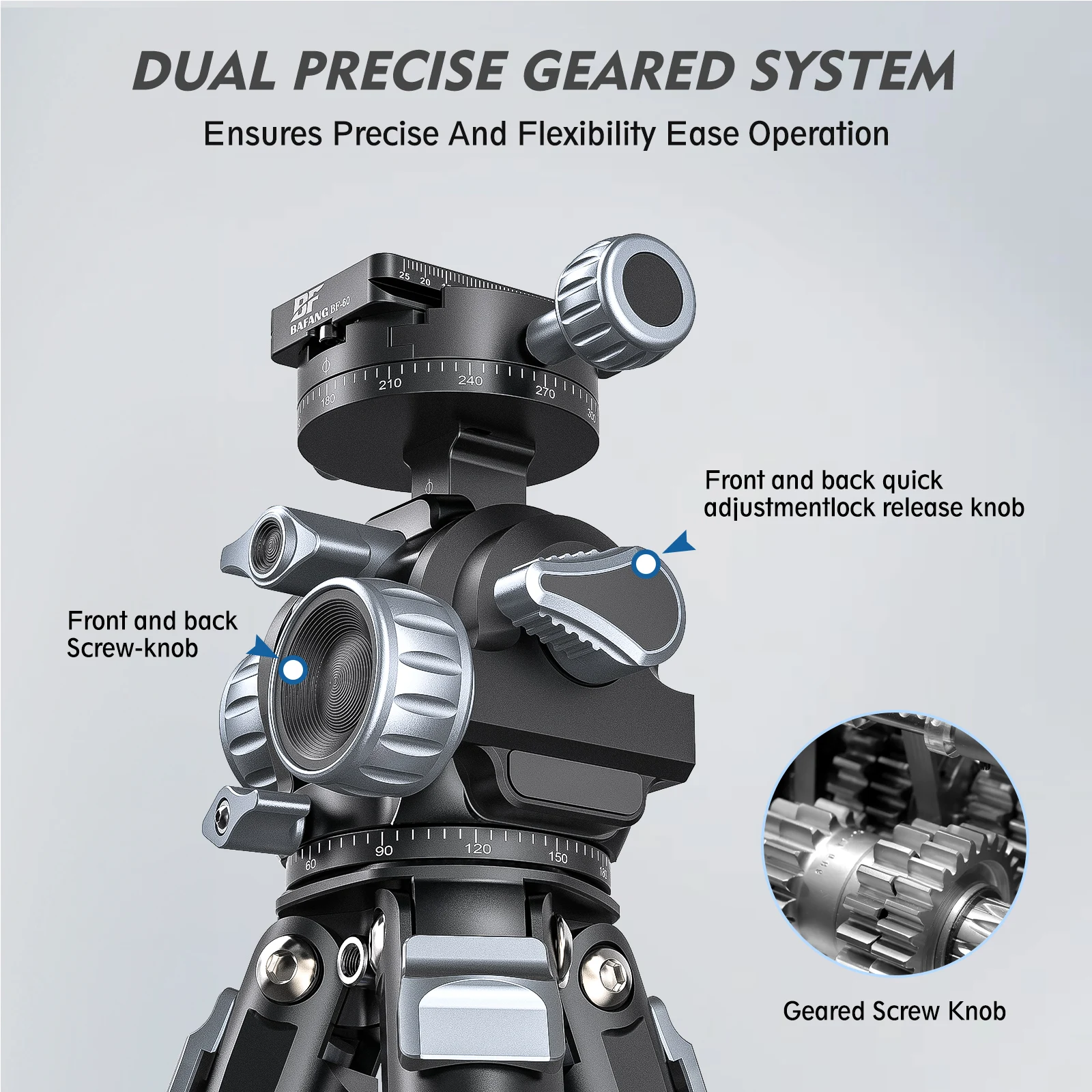 Professional gear micro adjustment PTZ universal tripod SLR photography landscape architecture macro panoramic photography