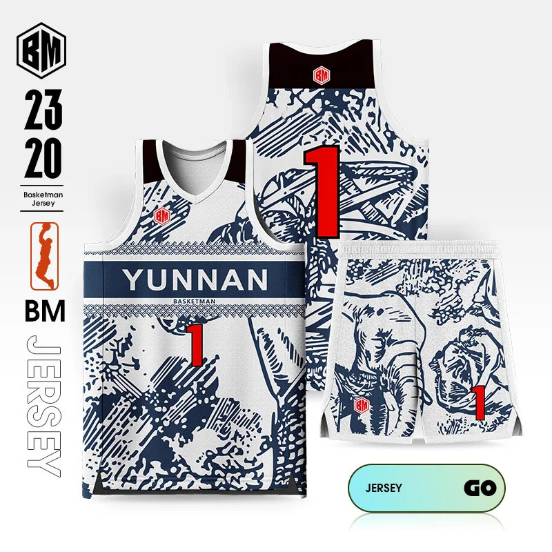 Basketball Sets For Men Graffiti Animal Elephant Prints Custom Name Number Logo Jerseys Shorts Uniforms Training Tracksuits Male