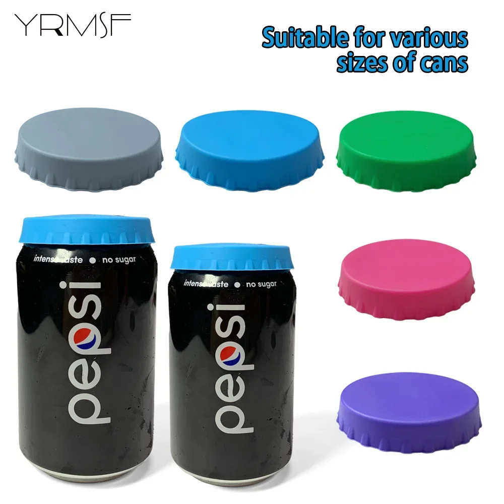 Silicone Sealing Bottle Lid Leak-proof Splash Spill Proof Cover Cola Beer Drink Can Lid for Picnic Camping Pet Can Sealing Cover