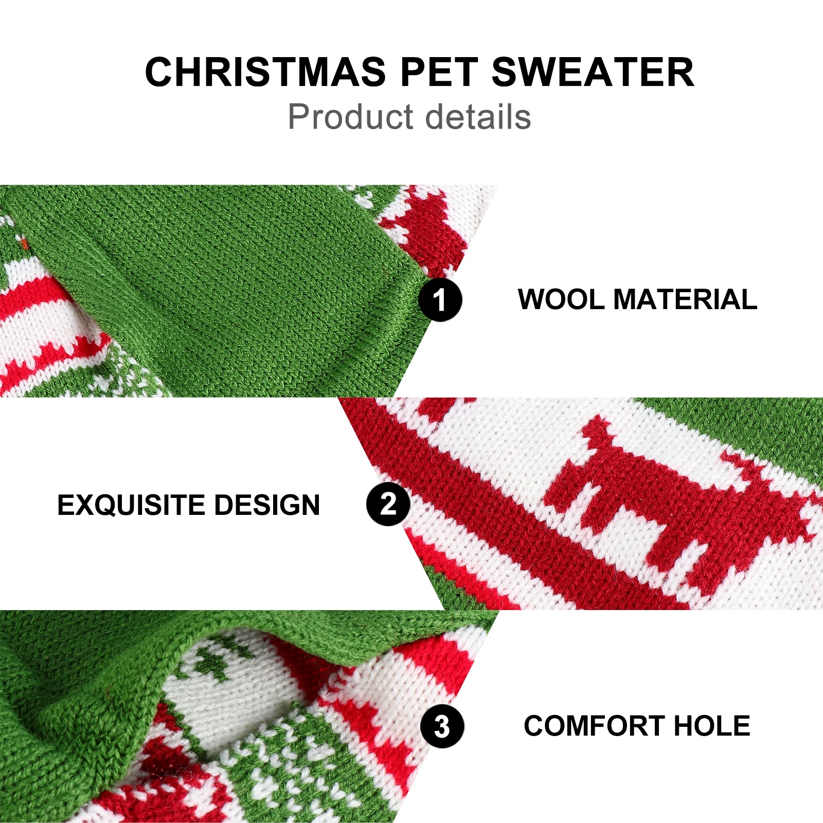 

Dog Knitted Sweater Elk Pattern Christmas Puppy Warm Clothes Pet Party Costume Dog Clothes Christmas Pet Sweater