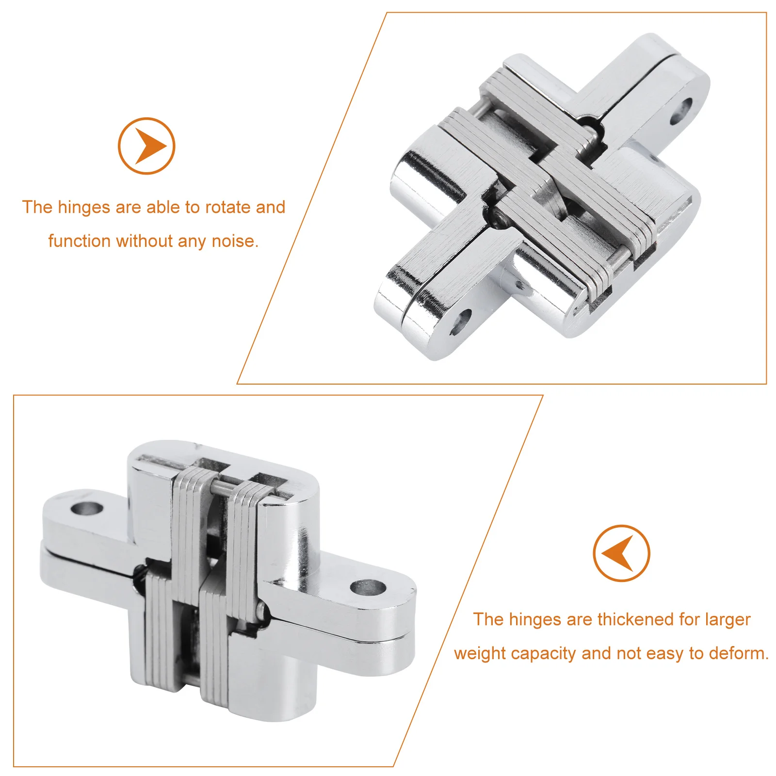 Onzichtbare Scharnier Voor Houten Deur Zware Opvouwbare Meubels Scharnier Roestvrij Staal Zinklegering Rustig Close Scharnieren Hardwares
