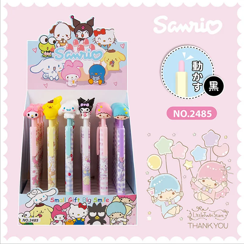 Sanrios Stationery Cinnamoroll Kuromi Press Gel Pen Kawaii Melody Creative Student Mestery Anime Hellokitty Limited Lucky Random