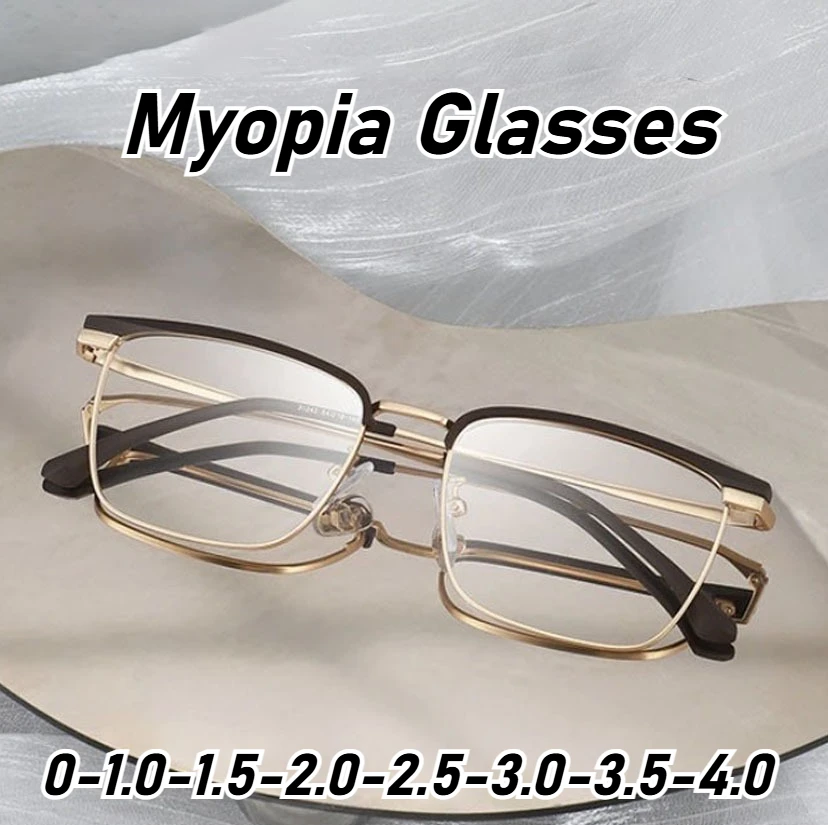 

Men's Women's Fashion New Full Frame Myopia Glasses Fashion Luxury Eyeglasses High Definition Anti-Blue Light Myopia Glasses