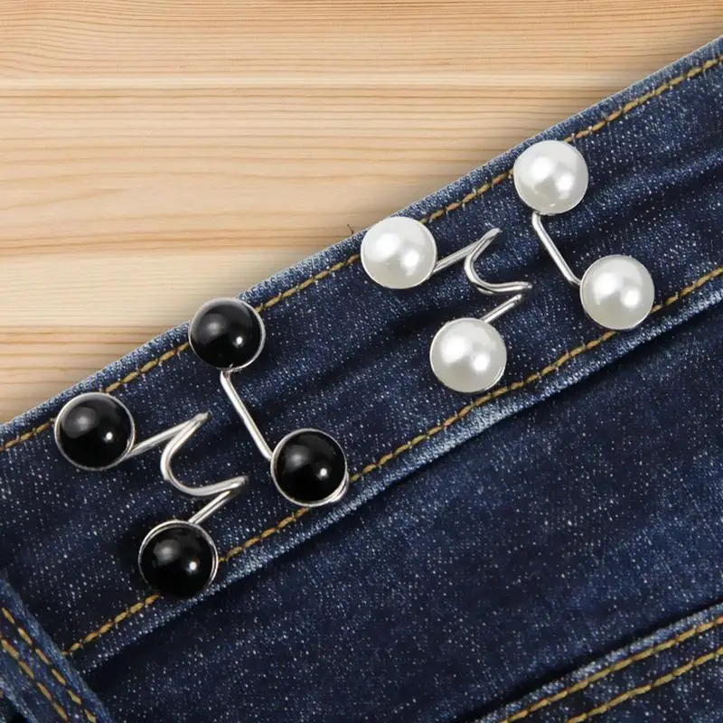 Jeans Waist Adjusting Buckle Nail-Free Waist Buckle Snap Pants Jeans Buckle Extender Replacement Button Attacher Detachable Jean