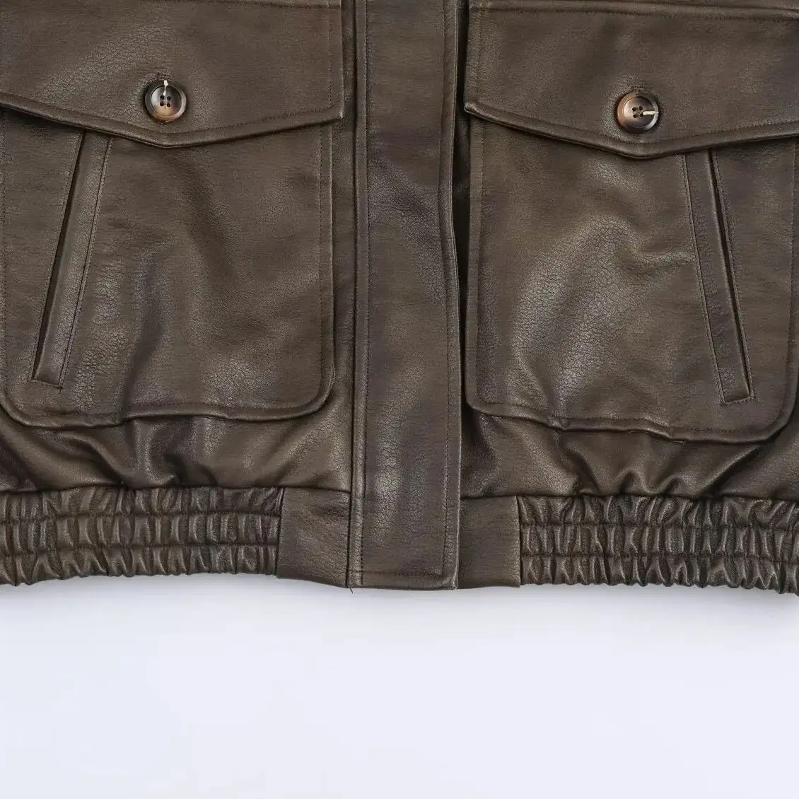 디이지 여성 2025 가을 신상 패션 인조 가죽 탈부착 가능한 퍼 칼라 조커 긴팔 지퍼 재킷 아우터웨어 여성용