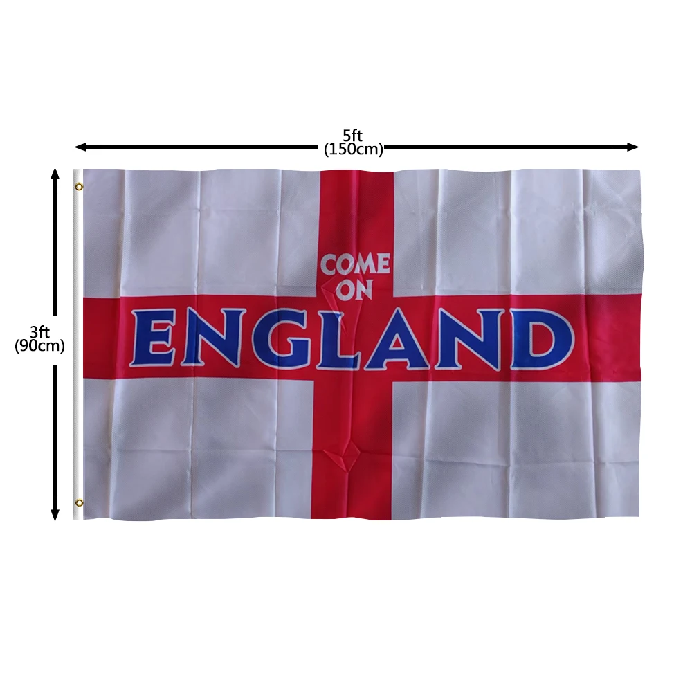 Flagnshow 100% Polyester Come on England Flags