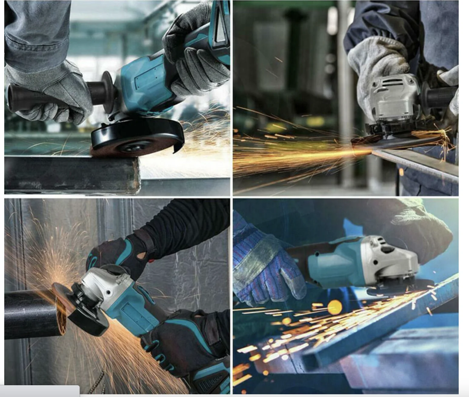 Imagem -02 - Brushless Wireless Electric Angle Grinder Recarregável Velocidade Grinding Máquina de Corte para Makita 18v Bateria 100 mm 20000rpm