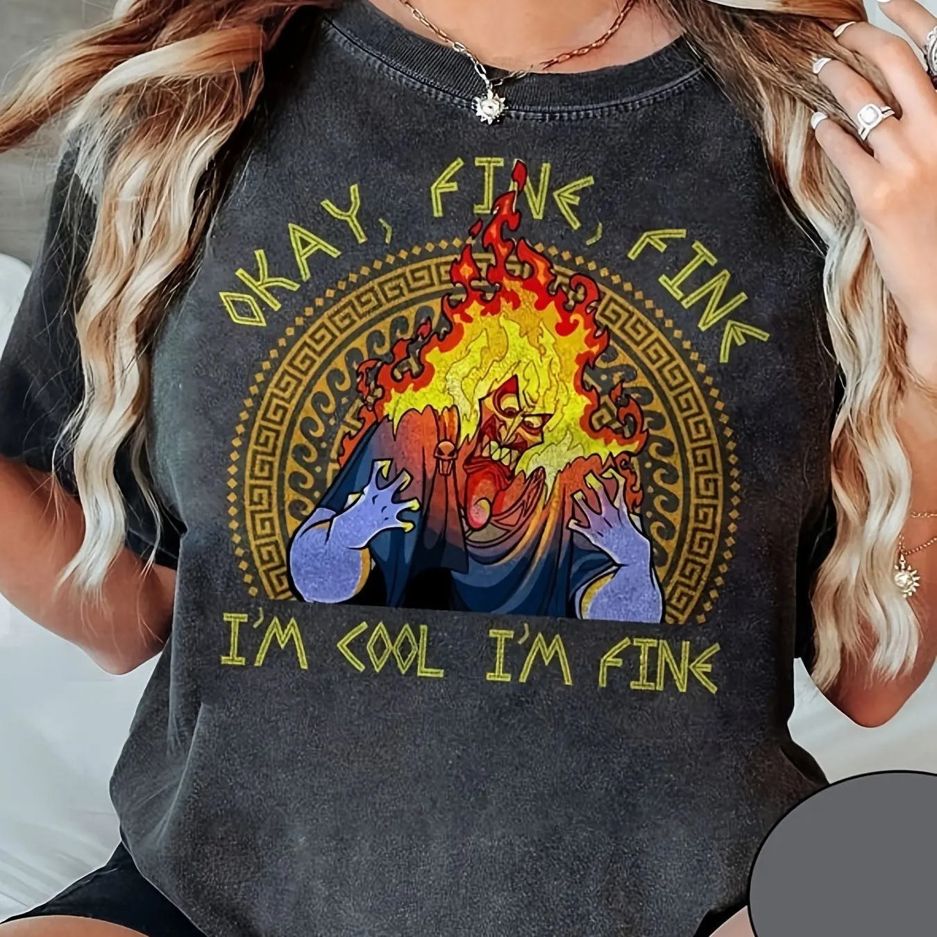 ريترو هرقل الأشرار هاديس ميمي تي شيرت حسنًا أنا غرامة الجرافيك المحملة فلامنغو تصميم الصيف عادية المرأة موضة المحملة #1