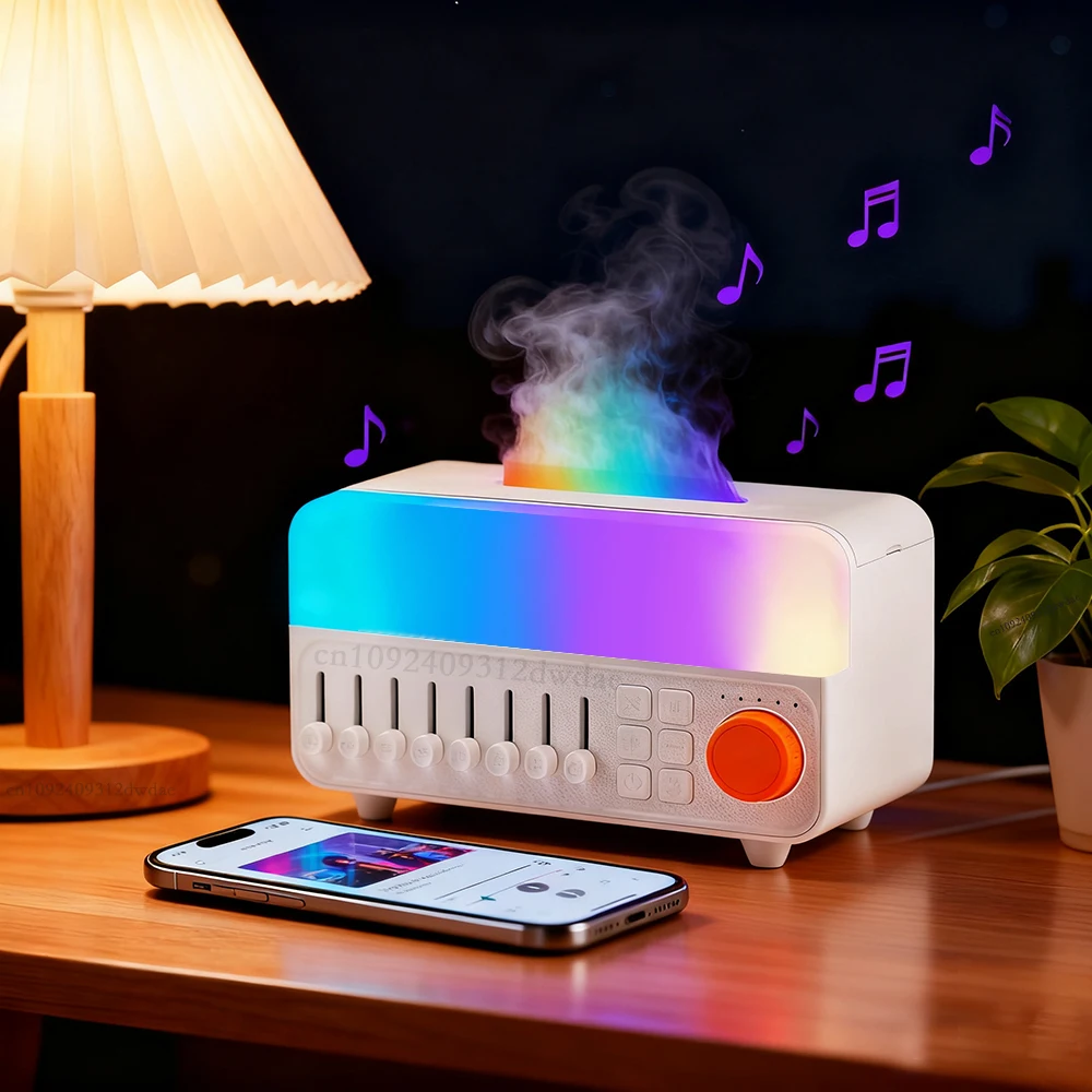 

USB Air Humidifier Essential Oil Diffuser With Musical Function Portable Mini Flame Aroma Aromatherapy Fragrance For Home Room