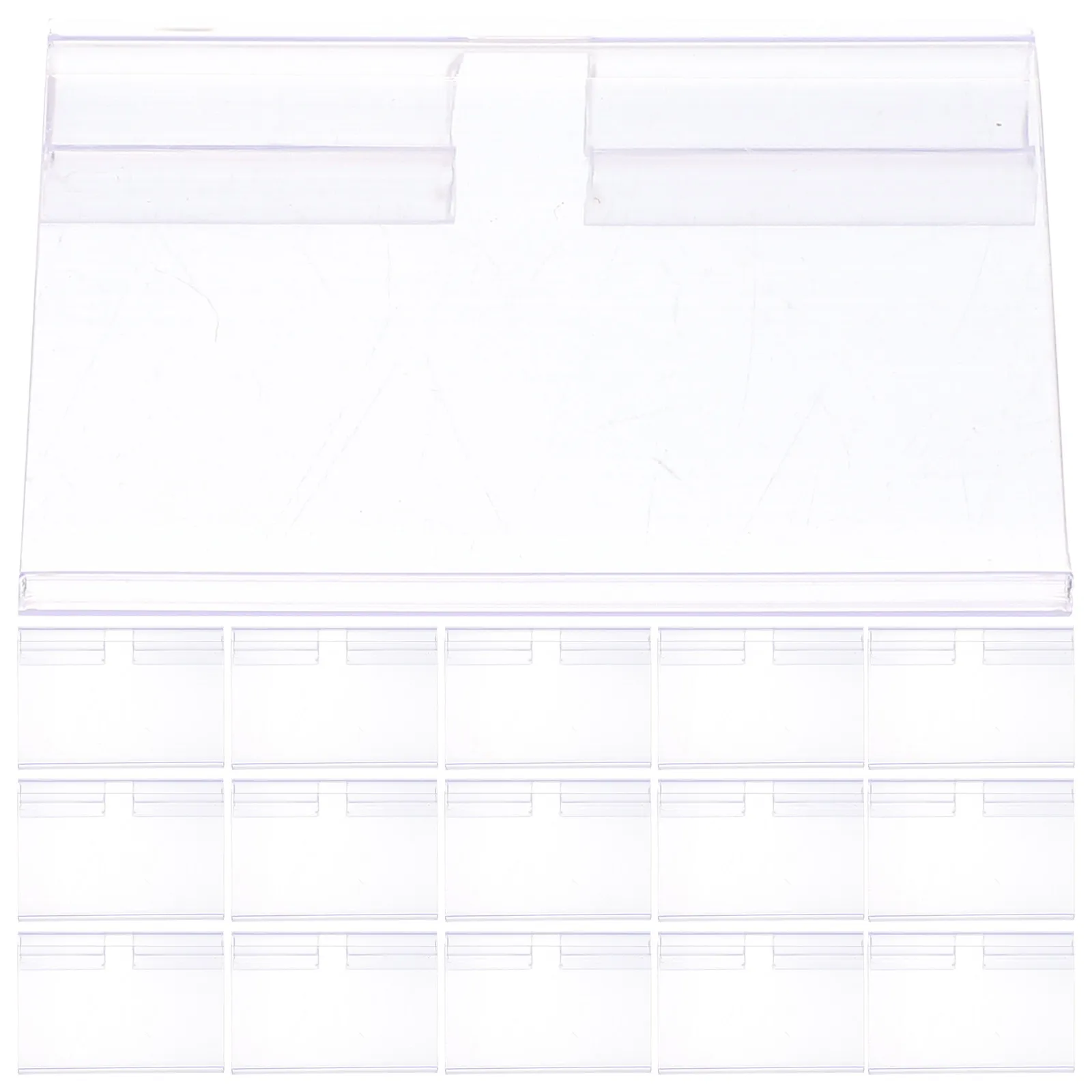 

50Pcs Shelf Tag Label Holders Transparent Display Price Sign Clips Plastic Merchandise Sign Display Stand Stable Store Price