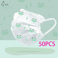 50PCS Cartoon Kids Disposable Face Mask 3 Layer Protective Child Filter Mouth Cover for Children