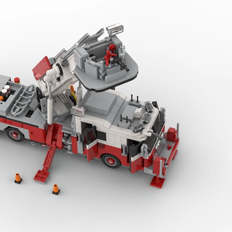 Kit de Construction de cuisine de l'enfer Moc, 1365 pièces, véhicule de sauvetage Detai, blocs de Construction éducatifs, jouets d'anniversaire, cadeau