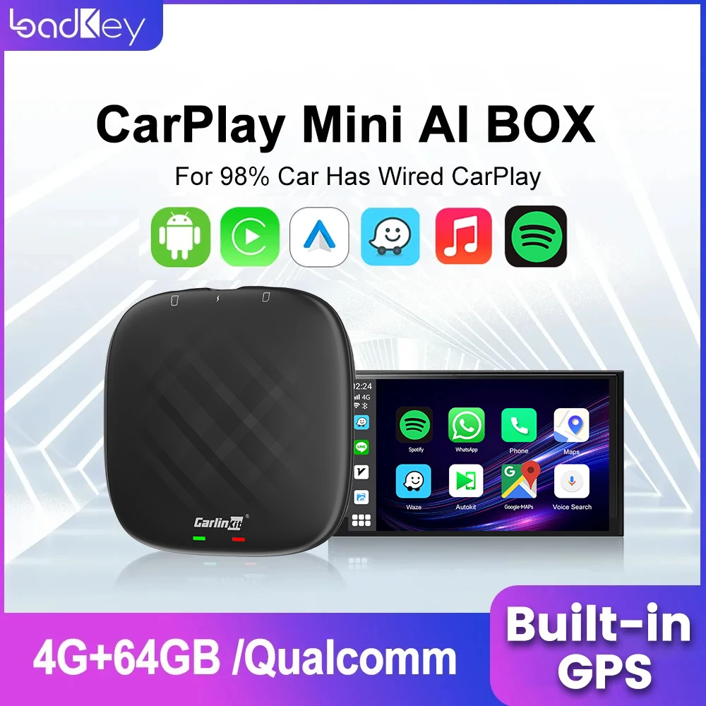 Carlinkit Tv Box Android 13 For Netflix YouTube Spotify Wireless CarPlay Android Auto QCM665 4G LTE GPS Play Game Streaming Box