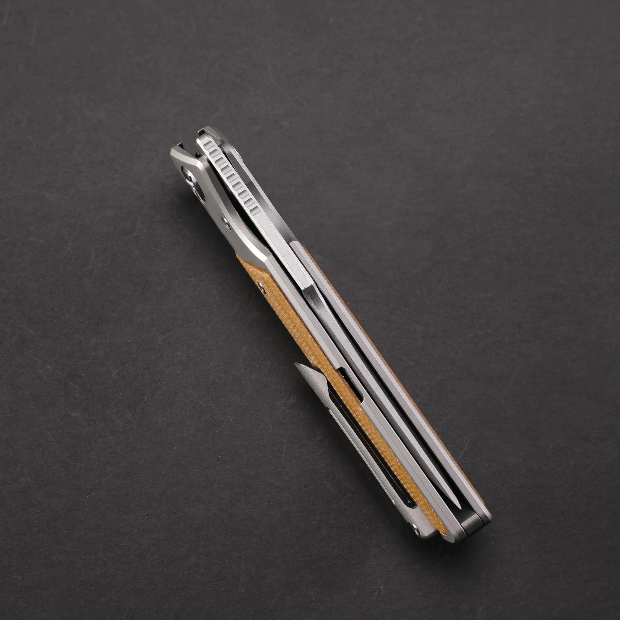 Cuchillo plegable de calidad TWOSUN TS366, mango de titanio, multiherramienta para exteriores con rodamiento, hoja de acero 14C28N, herramienta EDC de supervivencia para acampar