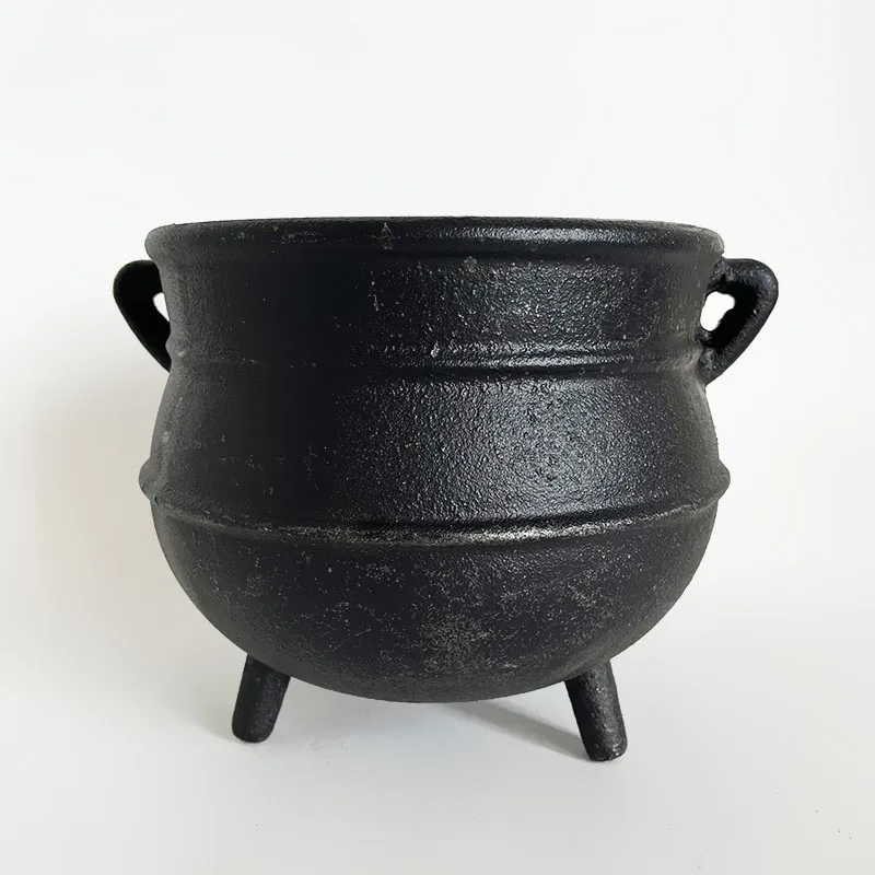 Large Cast Iron Cauldron - Candle Holder and Wax Warmer Ideal for Smudging Witchcraft Incense Burning Halloween Decorations