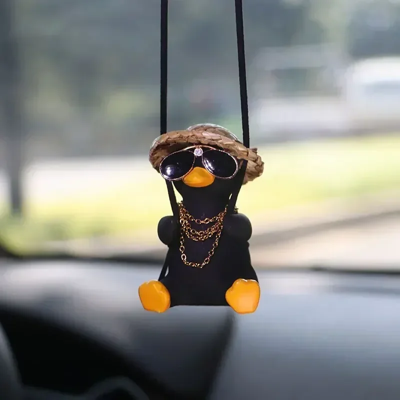 

2PCS Cute Car Charm Hanging Ornament Cool Swinging Duck Car Accessories for Teens tools