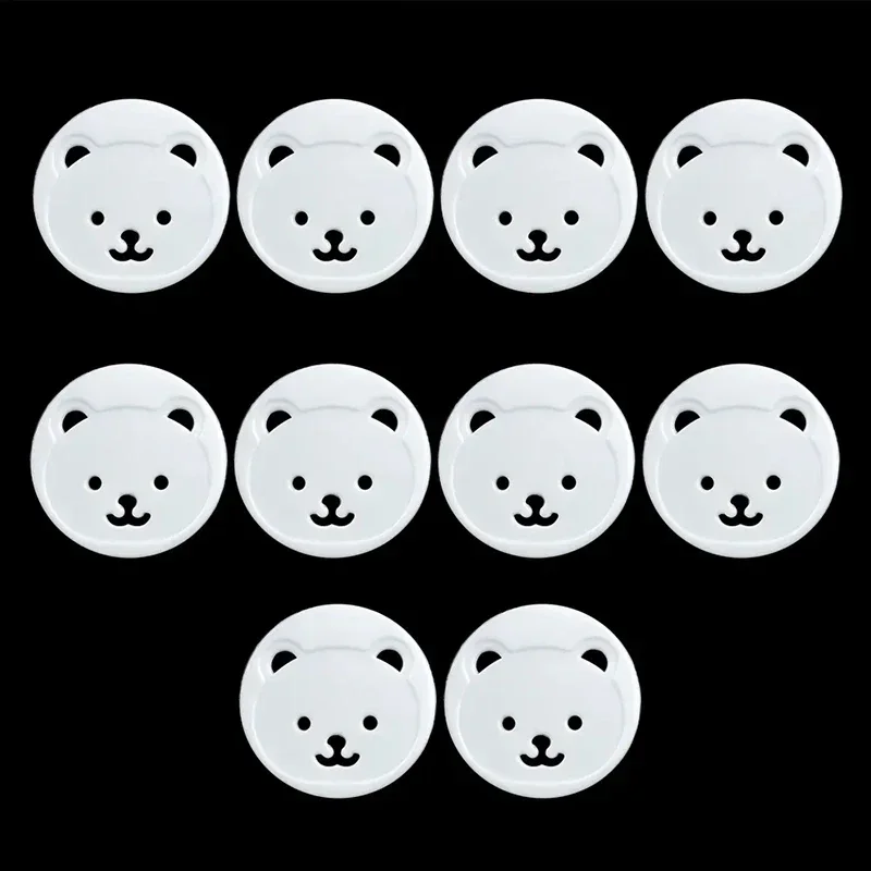 5/10pcs Bear EU Power Socket Electrical Outlet Baby Kids Child Safety Guard Protection Anti Electric Shock Plugs Protector Cover