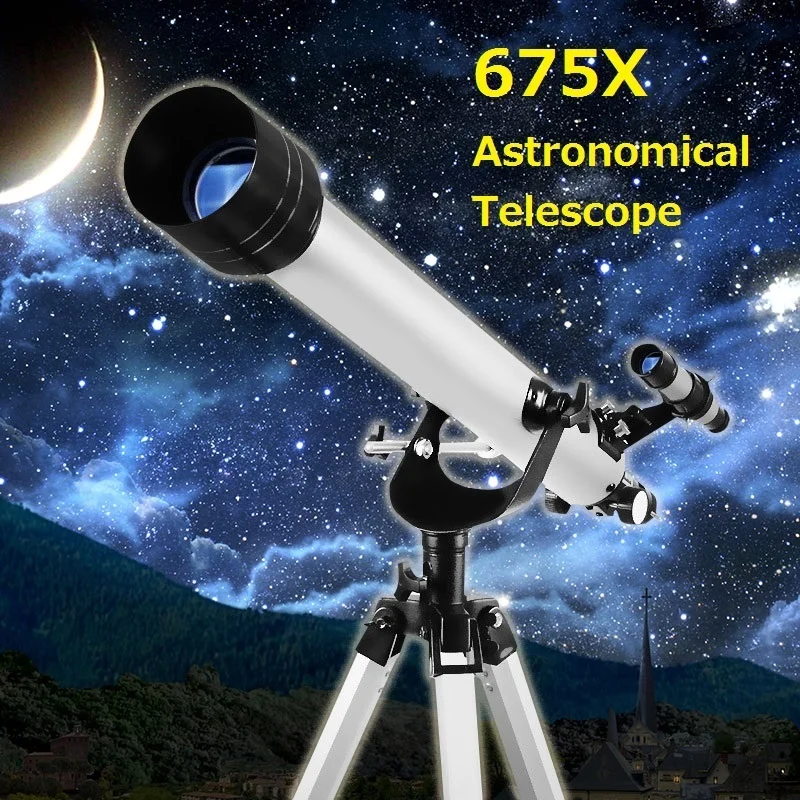 675Times Zooming Astronomical Telescope Monocular With Portable Tripod 60mm Refractor For Space Celestial Observation Best Gifts