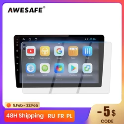 AWESAFE Car Radio Tempered Glass Film 9/10 inch Waterproof Scratch resistant Explosion proof screen protector