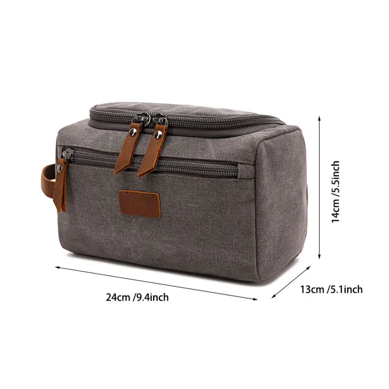 Makeup Case Canvas Wear Resistant Men Travel Toiletry Washing Bag Practical Organizer Cosmetic Bag Women Make Up Storage Pouch