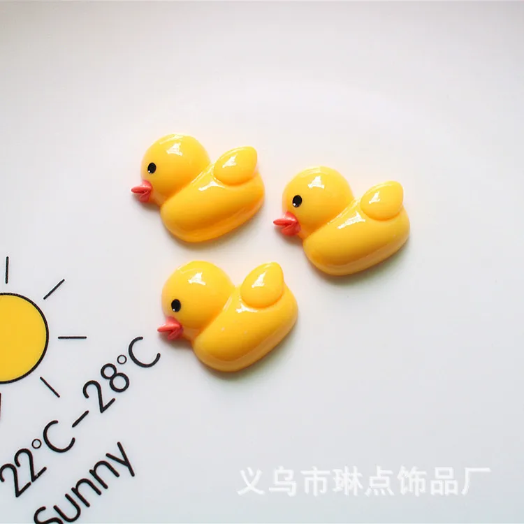 5pcs miniso series cute duck cartoon resin flatback cabochons diy crafts materials jewelry making charms