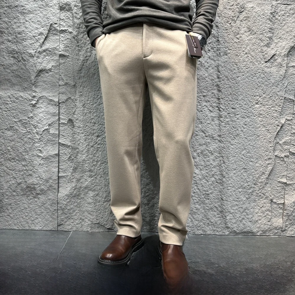 Business Casual Men's Pants Acetate Wool Blend Breathable Straight Leg Pants Polyester Fiber Commute Style Autumn Winter