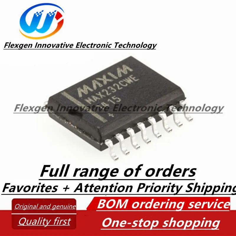 

The MAX232 MAX232CWE packages a SOIC16 RS-232 transceiver IC