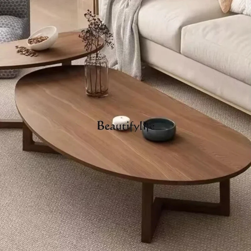 

FG28Japanese solid wood coffee table high and low combination household living room sofa low table