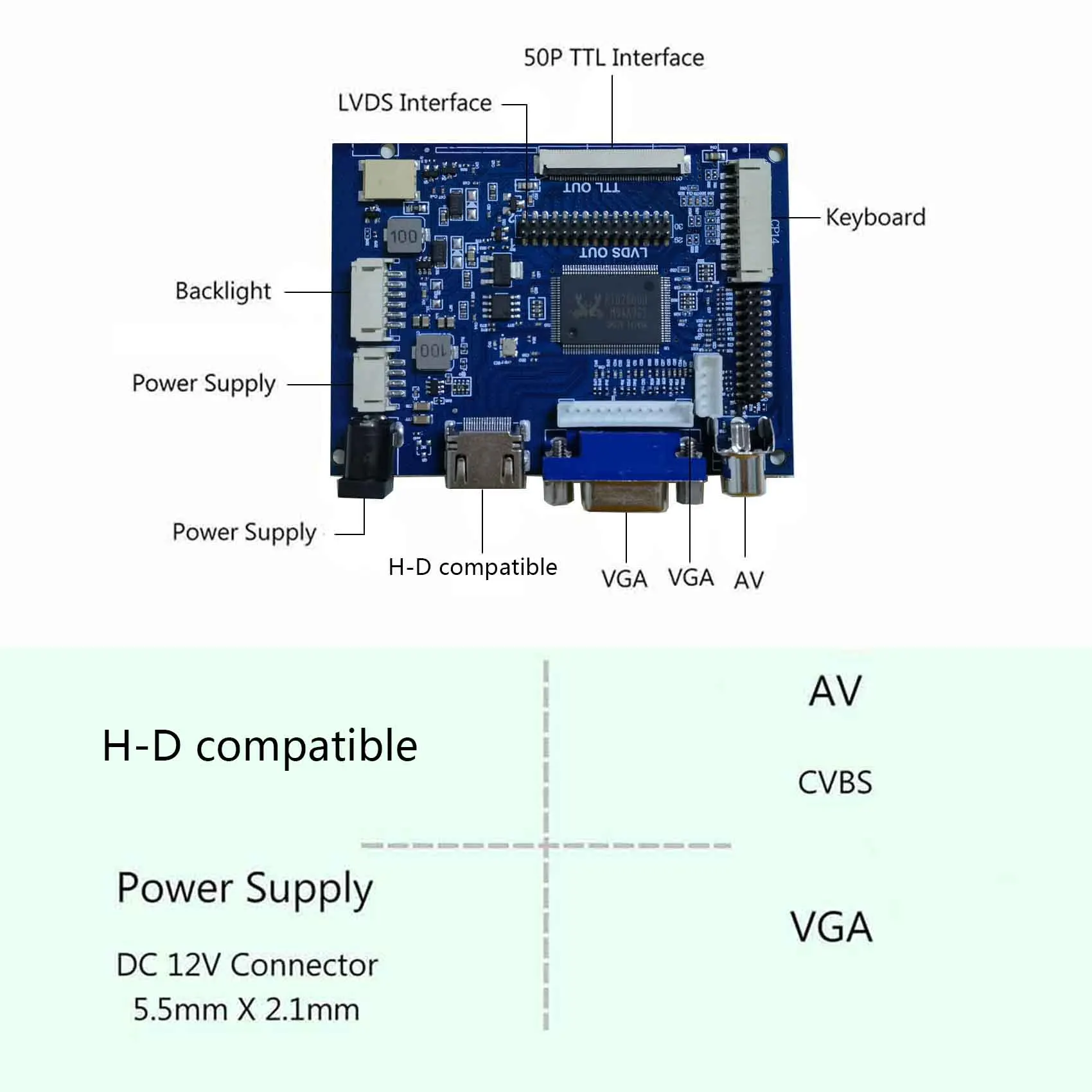 Lcd Controller Circuit Board 3.5 800x600 Resolution Small Size Lcd Display 3.5inch Tft Lcd Screen Display - view 5