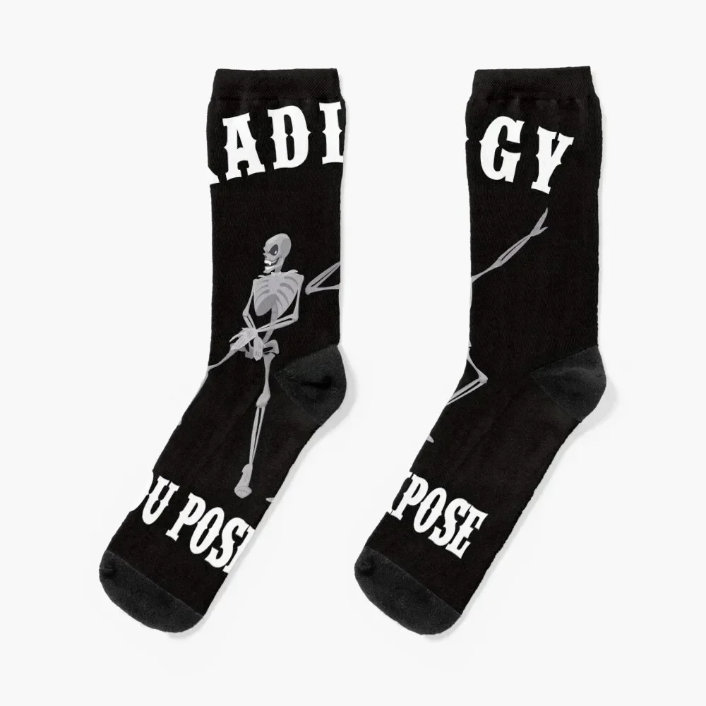 Radiology You Pose We Expose | Funny Radiologist Socks crazy Thermal man winter Socks Girl Men's