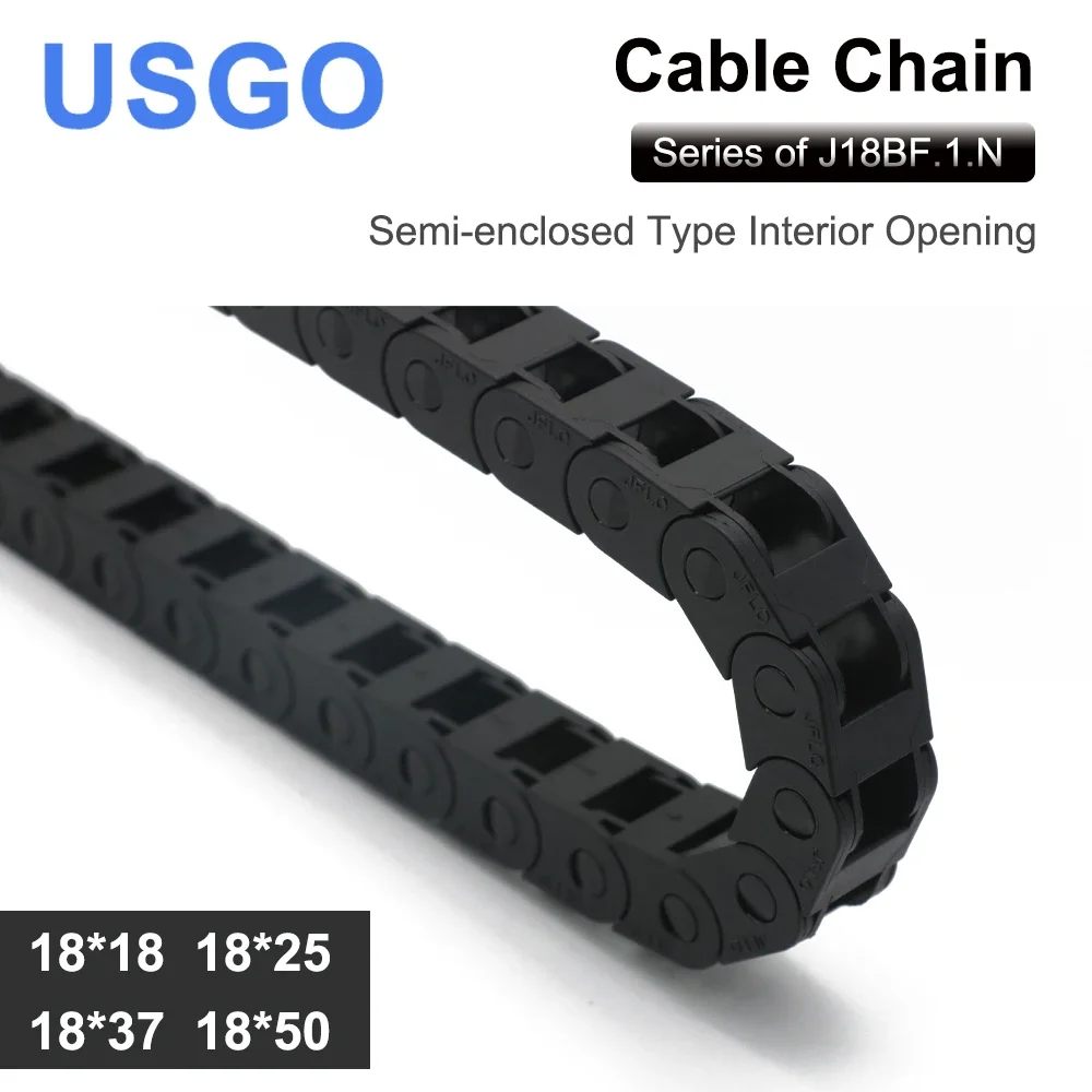 Cable Chain Semi-Enclosed Interior Opening 18x25 18x37 Drag Plastic Towline Transmission