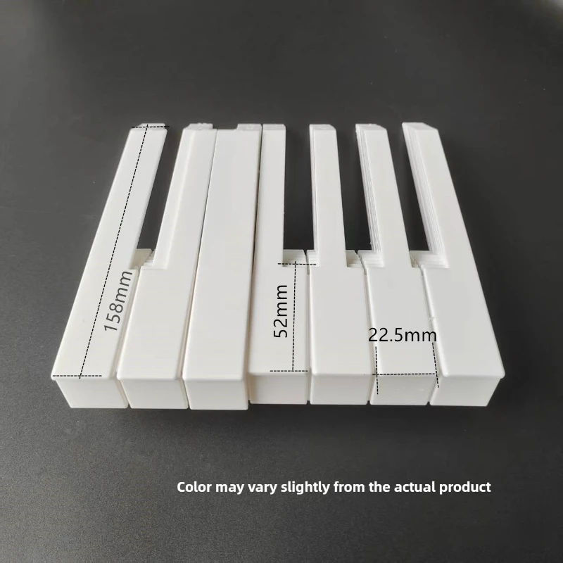 피아노 튜닝 도구, 피아노 액세서리, 한국 피아노 52mm 흰색 키보드 가죽, 한 쌍의 52개