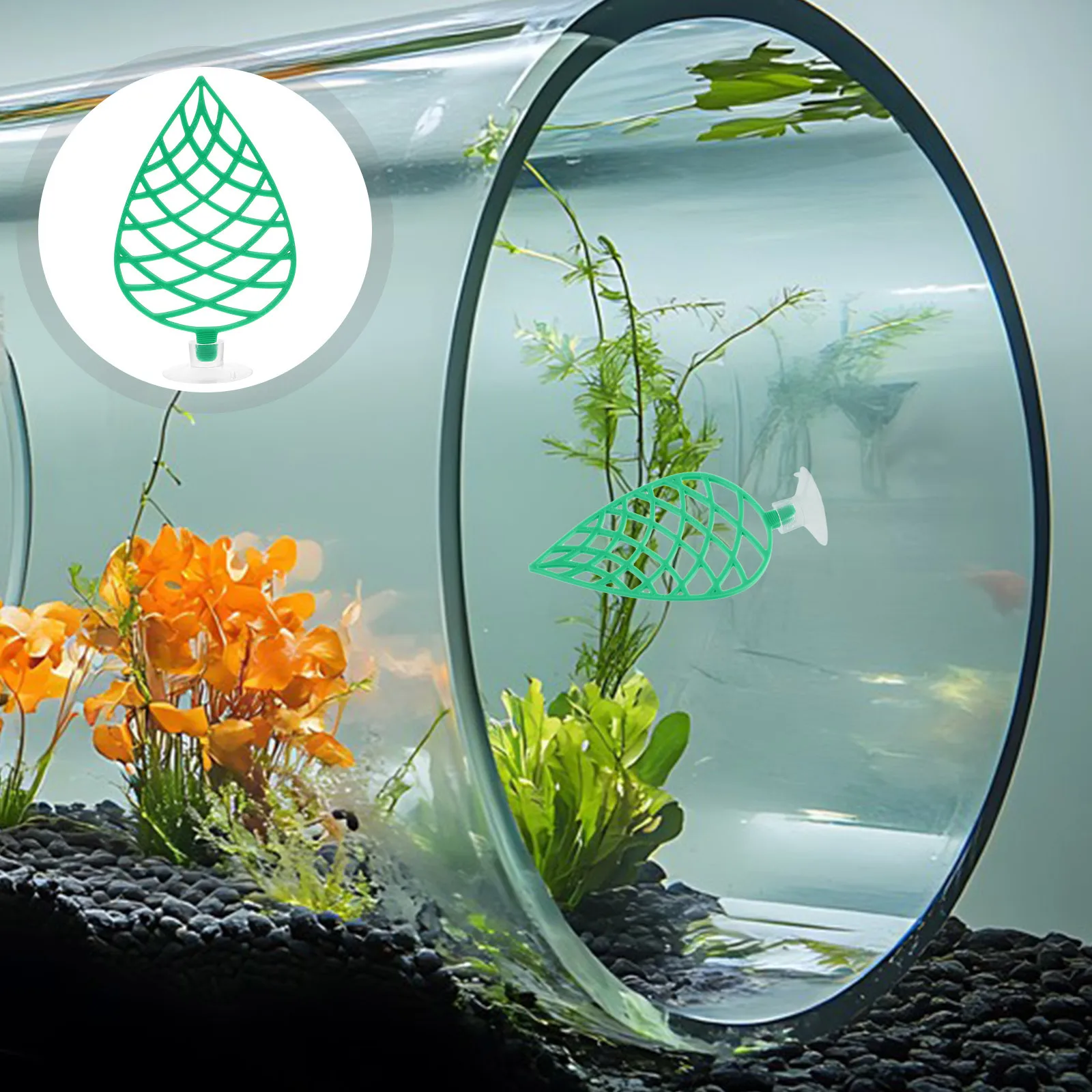 

Betta Spawning Bed ABS Material Suction Cup Aquarium Resting Place for Betta Fish Guppies Shrimp Plastic Fish Tank Hammock