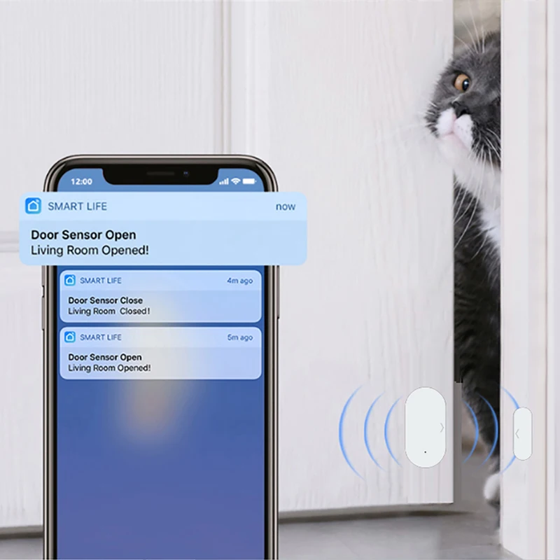 Tuya Zigbee 3.0 czujnik do okien drzwi Alarm otwarcia/zamknięcia wbudowany detektor jasności/luminancji współpracuje z Alexa Google Home