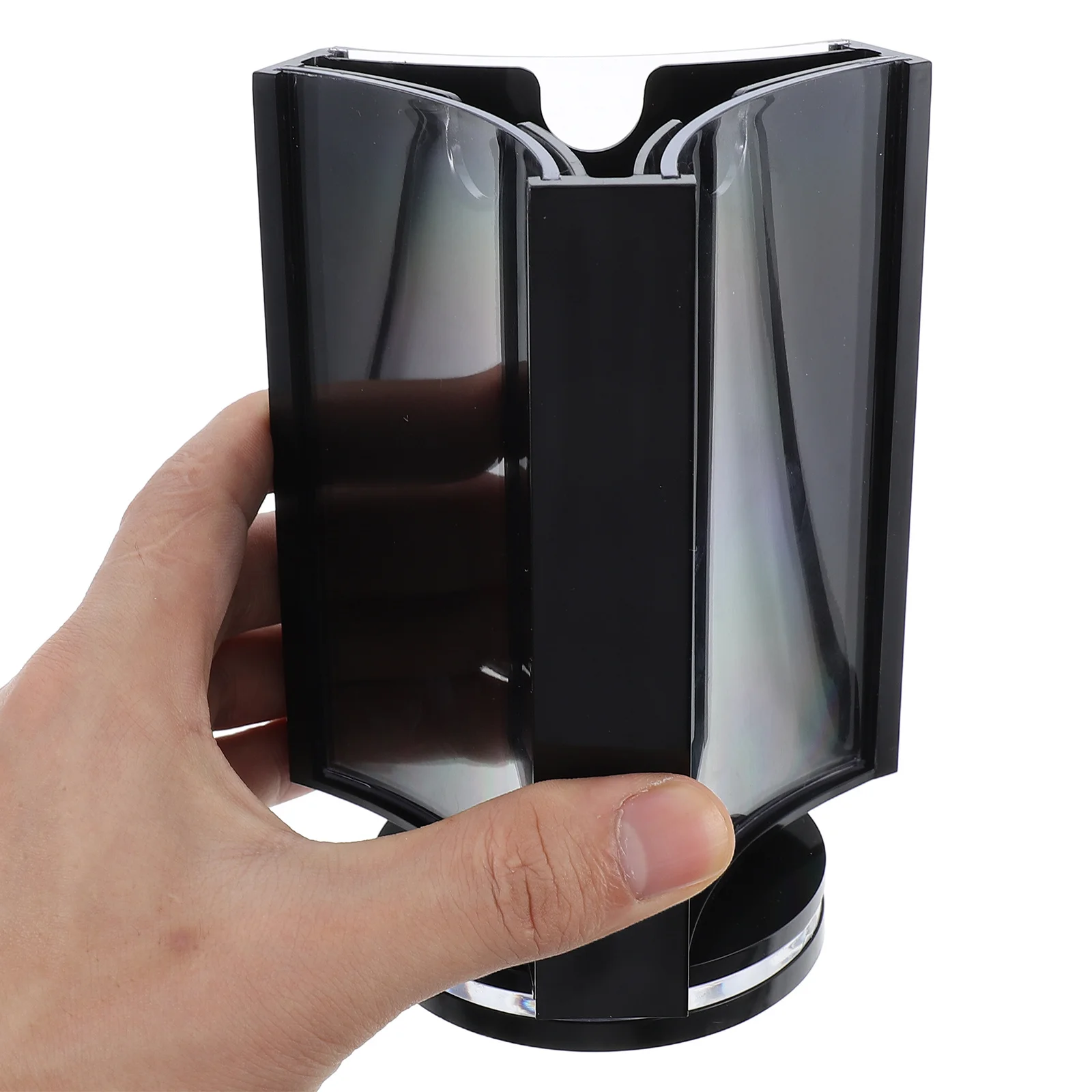 

Rotating Table Menu Holder Acrylic Sign Stand Clear Stable Three-Sided Display for Restaurants Cafes Bars Menu Card Holders