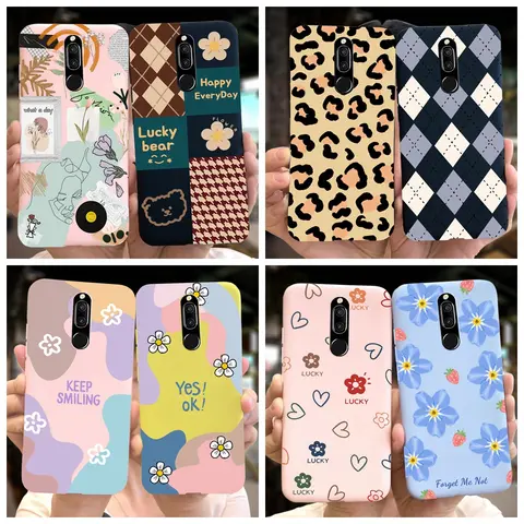 For Huawei Mate 10 Lite Case Nova2i Cute Cartoon Candy Color Silicone Phone Cases For Huawei Nova 2i Maimang 6 RNE-L21 RNE-L22