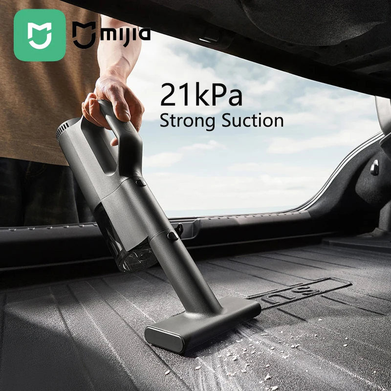 Mijia Car Vacuum Cleaner 21kPa Suction Type-C Charging 5-Stage Filtration 2400mAh Home Wireless Vacuum Cleaners Washable