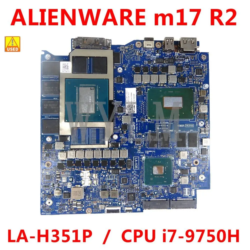 

CN 04V06P LA-H351P mainboard For ALIENWARE m17 R2 Motherboard with CPU i7-9750H GPU N18E-G0-A1 100% Fully Used