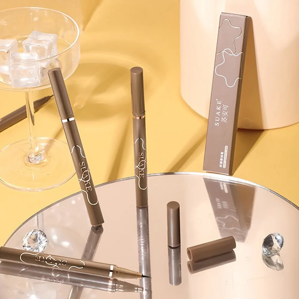 超微細ブラウンブラック液体アイライナーペンシル持続防水速乾性アイライナー横たわっているカイコペンナチュラルアイメイク