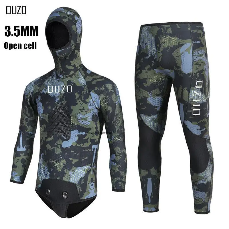 3.5mm Men Neoprene Diving Suit Split Wetsuit Fishing Hunting Clothing Siameseprofessional Separated Kitesurf Swimwear Wet Suit